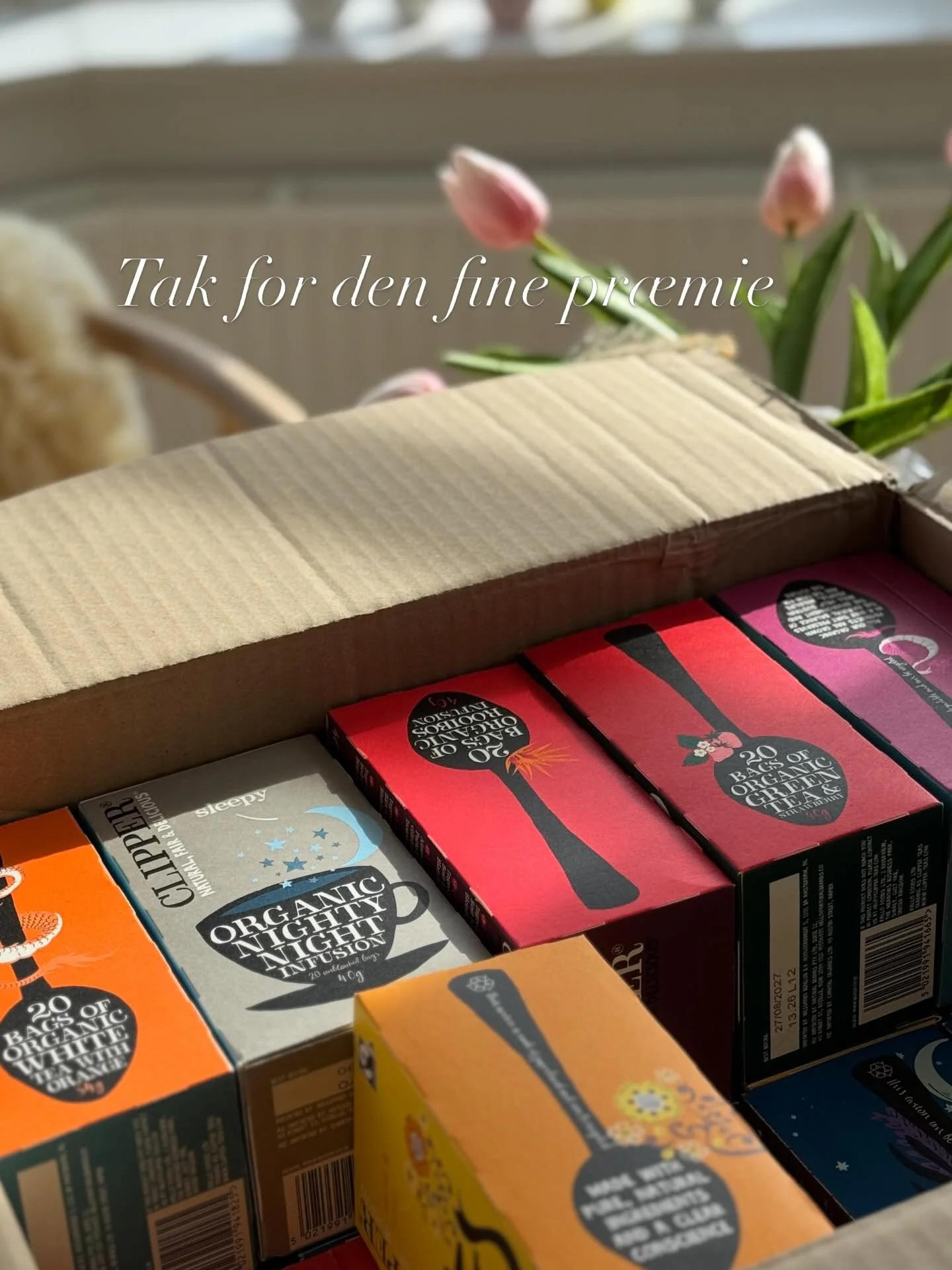 Heldet tilsmilede mig, og jeg har vundet en l&aelig;kker kasse med forskellige slags te. Sp&aelig;ndende at udforske de forskellige smage 😋

#heldig #teetime #godkopte #clipperte #beetrootbakery