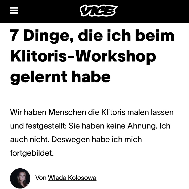 Vice - 7 Dinge, die ich beim Klitoris-Workshop gelernt habe