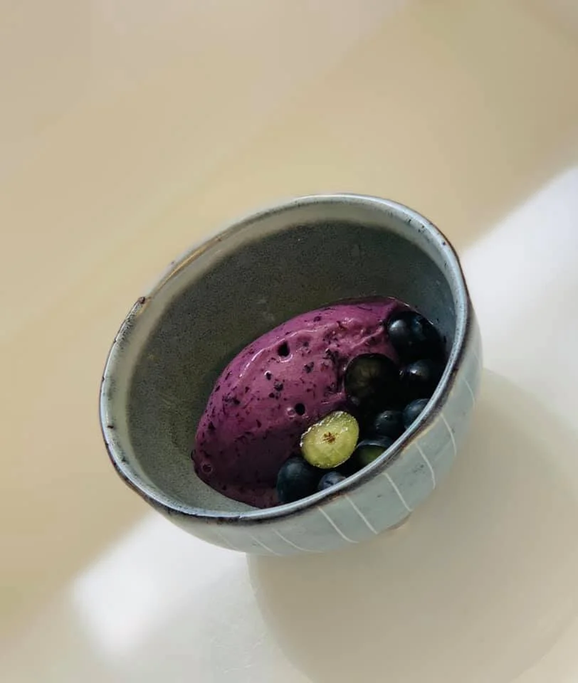Quick blueberry and banana ice cream 