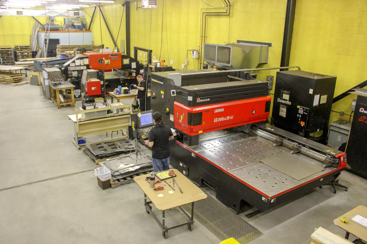 Laser Cutter in Fabrication Shop