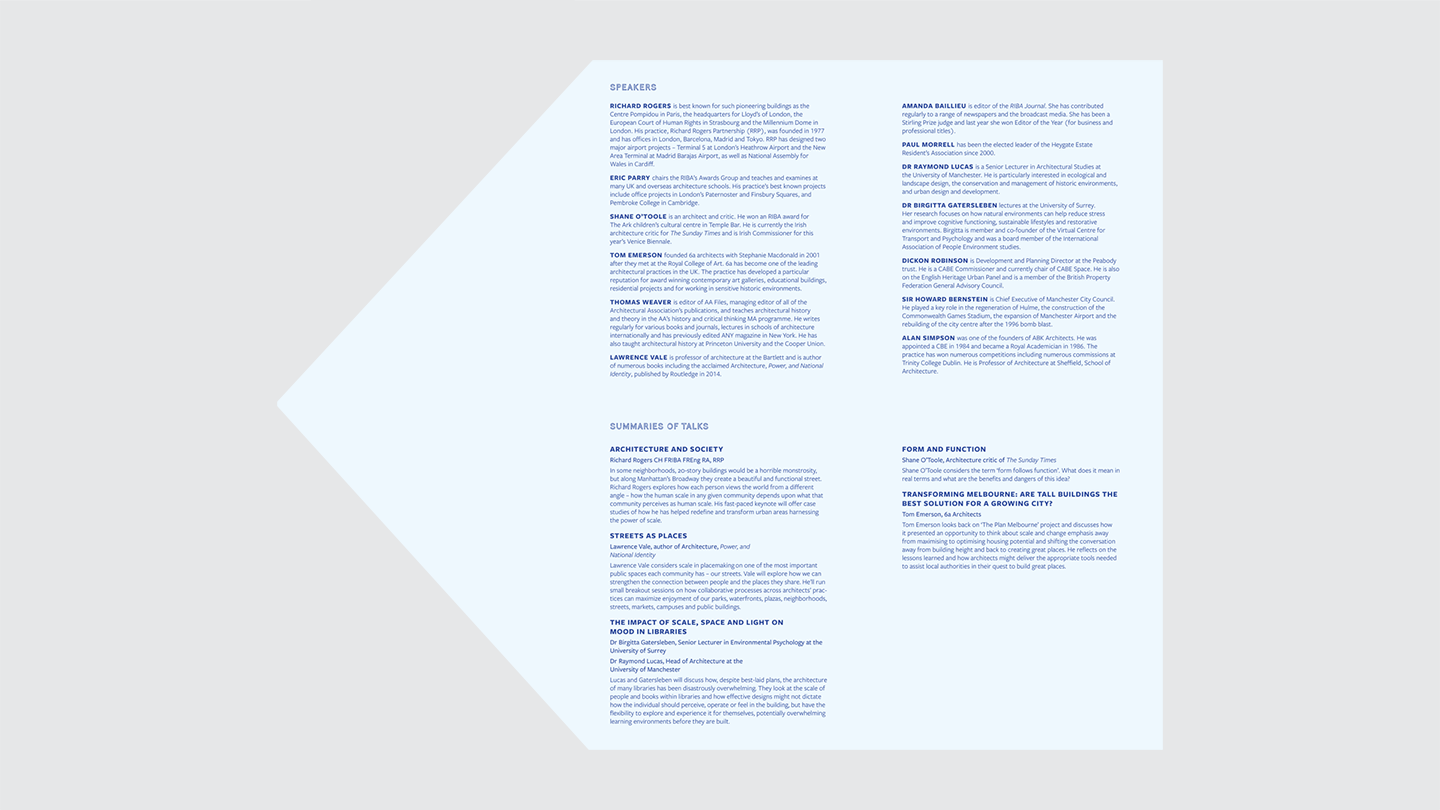 The different sections that make up the folded leaflet for the campaign