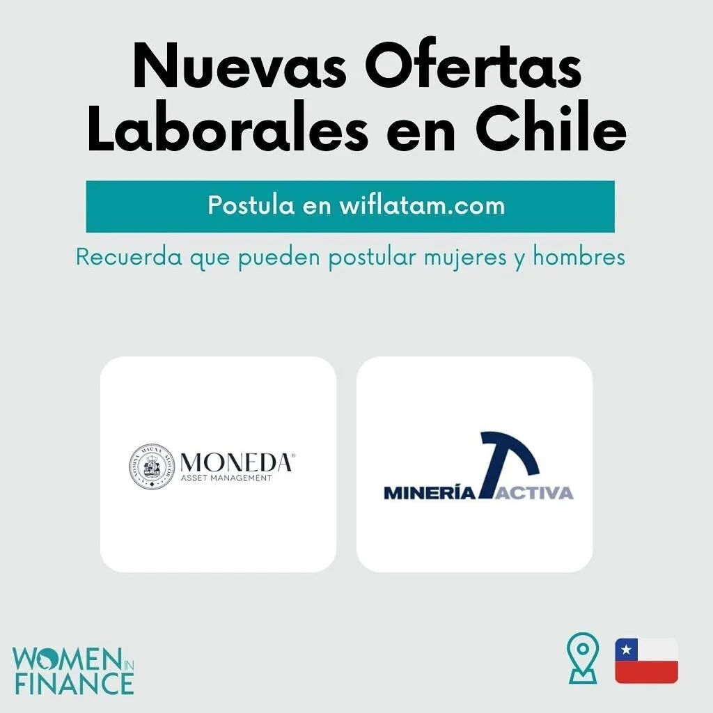 &iexcl;Las invitamos a revisar las nuevas oportunidades laborales en Chile en nuestro portal! 🇨🇱
.
Encuentra ofertas de Moneda Asset Management y Miner&iacute;a Activa en nuestro portal.
.
Revisa la plataforma en el link en la bio.
.
#oportunidades