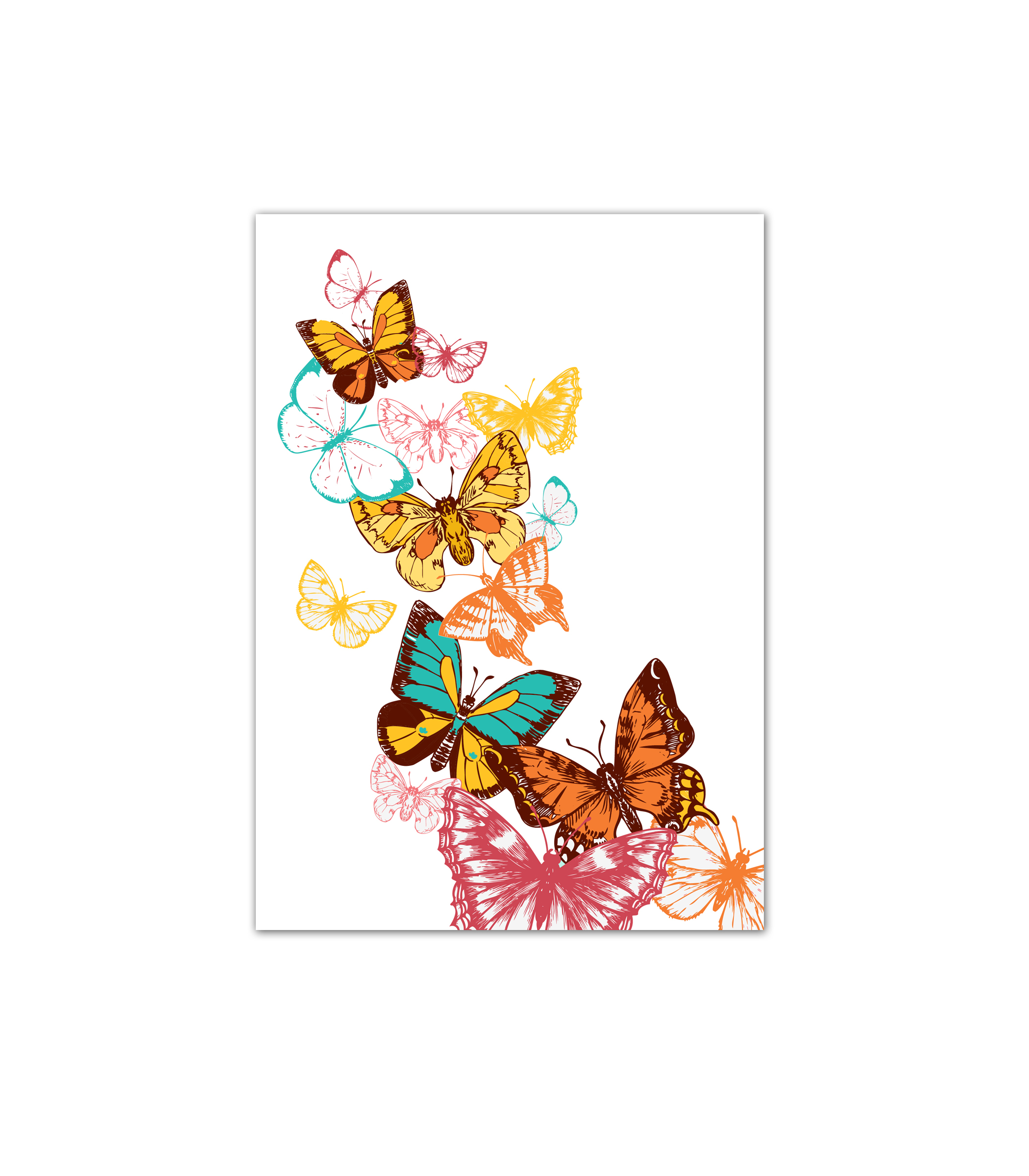 PrintFixels I Customized Kids Birthday Invitation with Envelopes 50 Nos I  Butterfly Flower themed Personalized Birthday Cards I A5 : : Home  & Kitchen