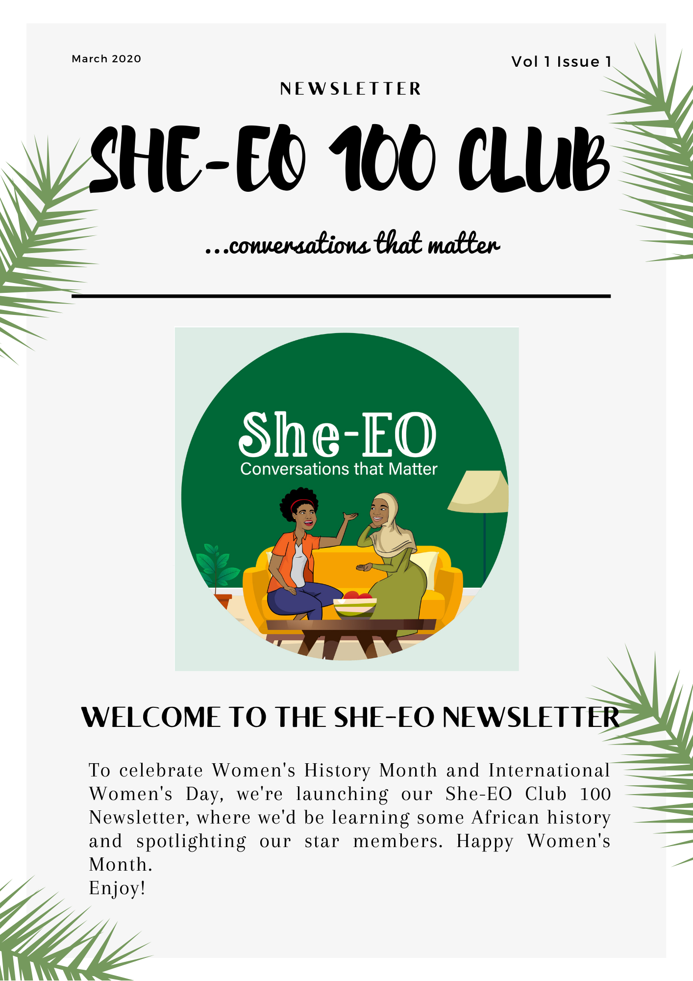 Newsletter Volume 1
