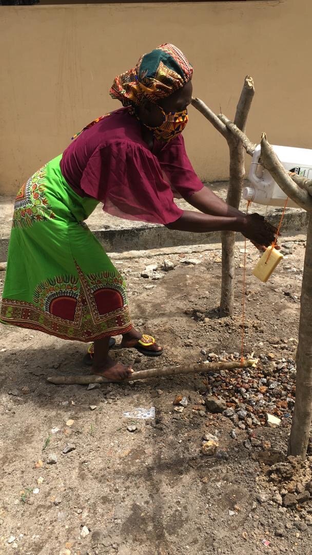 Hand Washing with a Tippy Tap