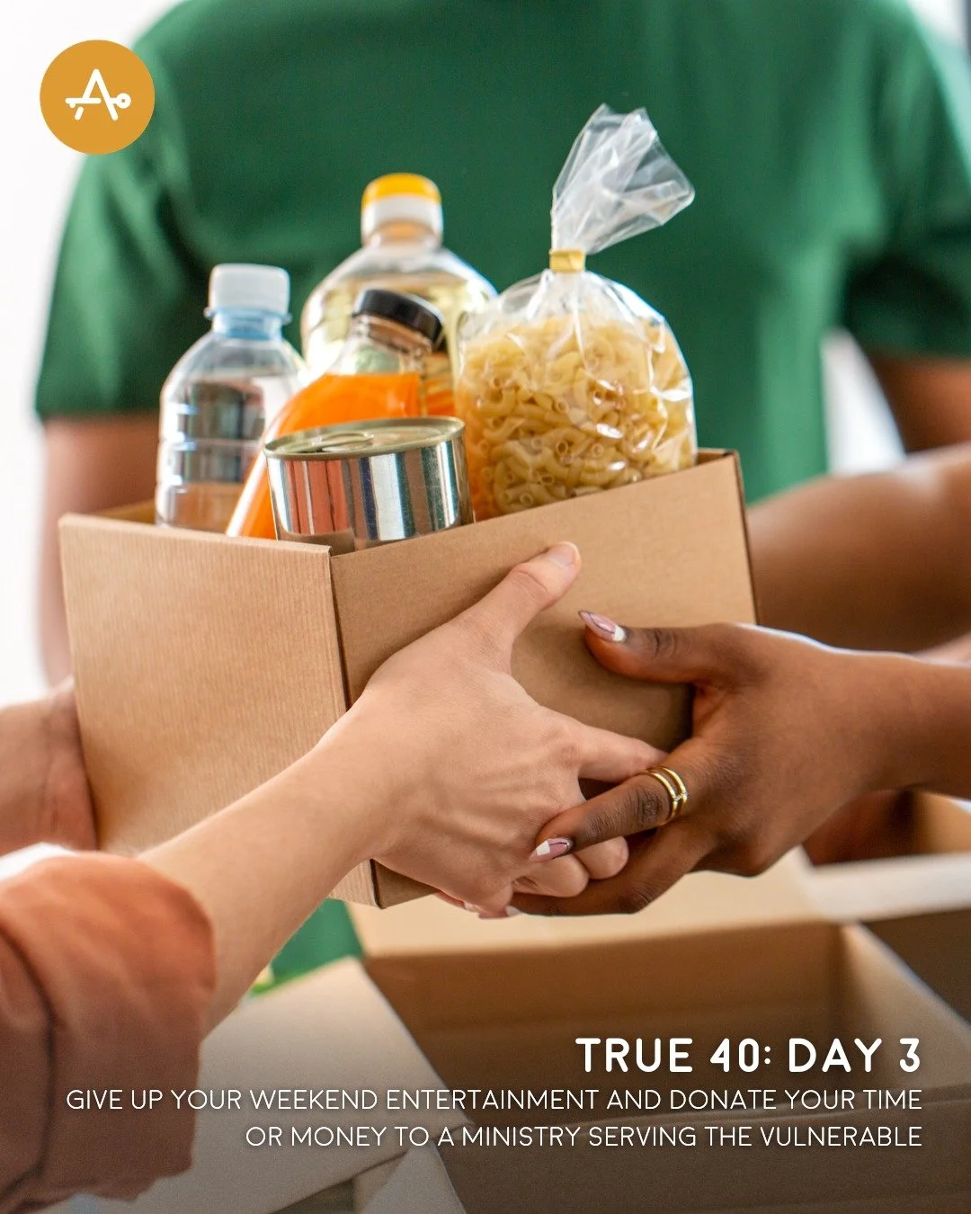 Day 3 True 40 Challenge: Give up your weekend entertainment and donate your time or money to a ministry serving the vulnerable. 

"Then the people rejoiced because they had given willingly, for with a whole heart they had offered freely to the L