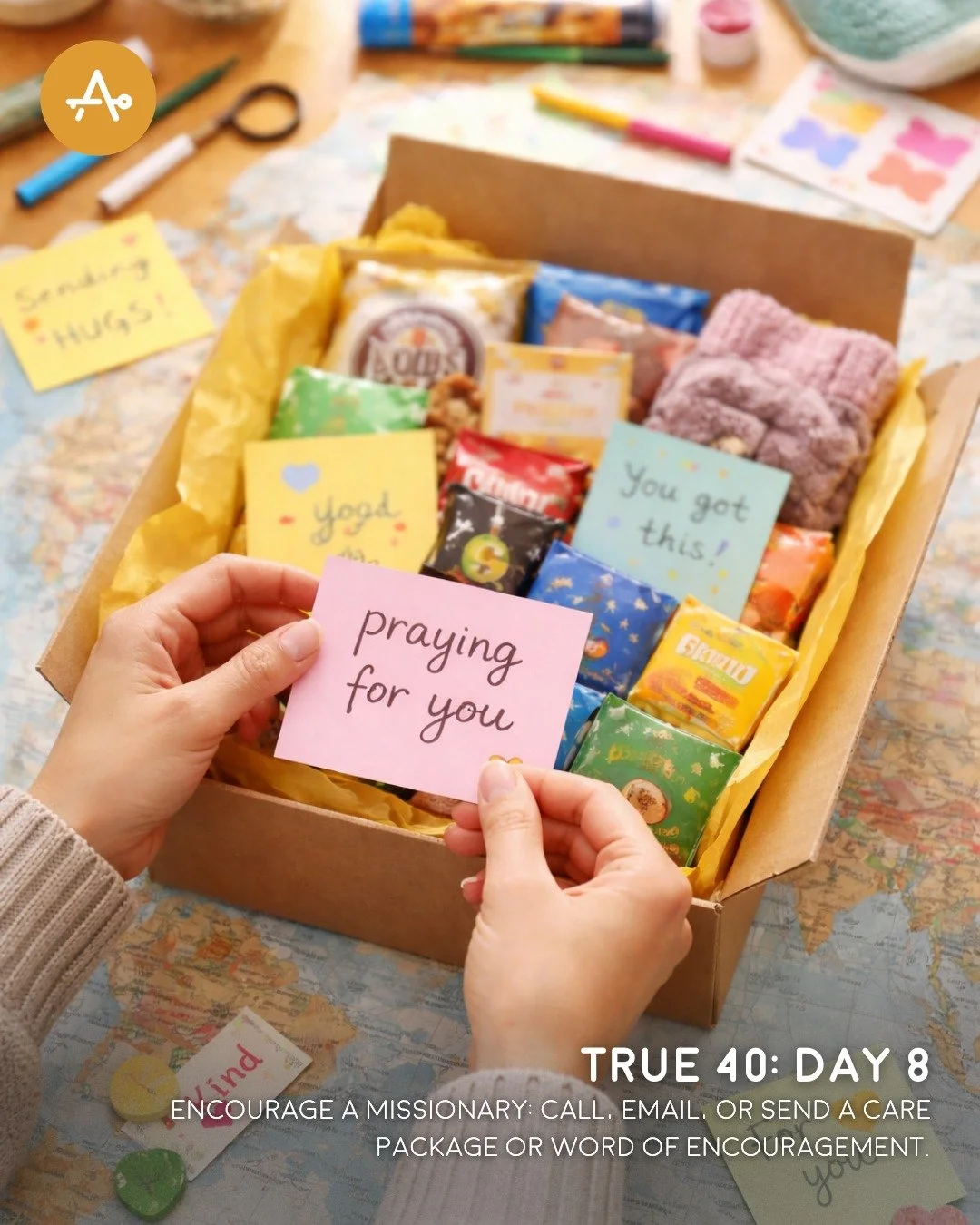 Day 8 True 40 Challenge: Encourage a missionary: call, email, or send a care package or word of encouragement.

"For I have derived much joy and comfort from your love, my brother, because the hearts of the saints have been refreshed through you
