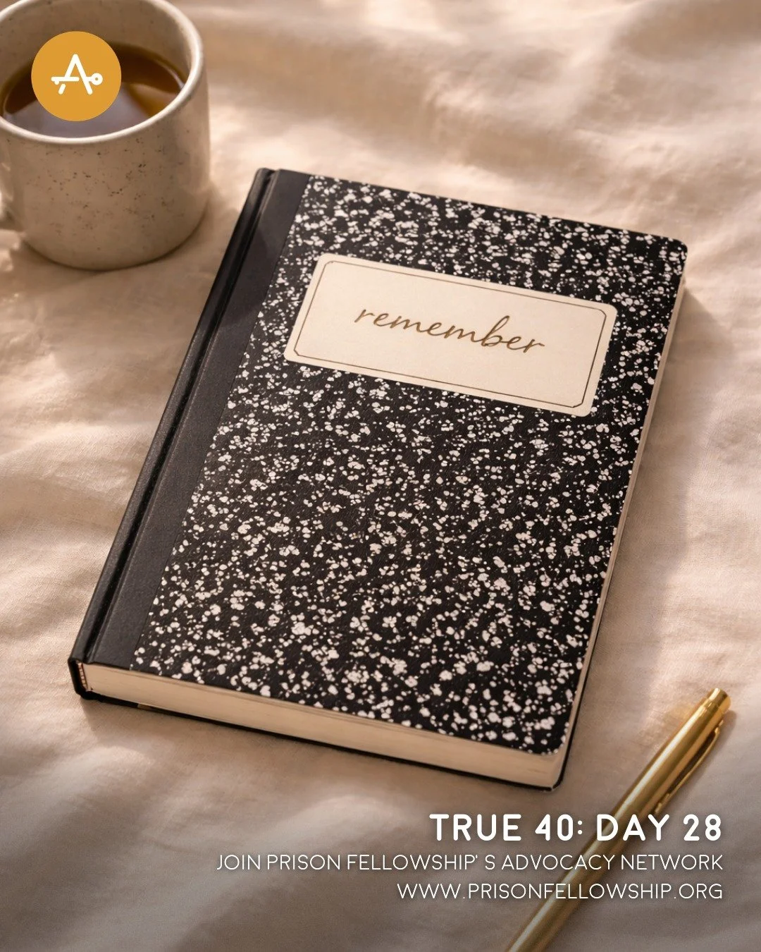 Day 28 True 40 Challenge: Join Prison Fellowship&rsquo;s Advocacy Network www.prisonfellowship.org
"Remember those who are in prison, as though in prison with them, and those who are mistreated, since you also are in the body." Hebrews 13:3
