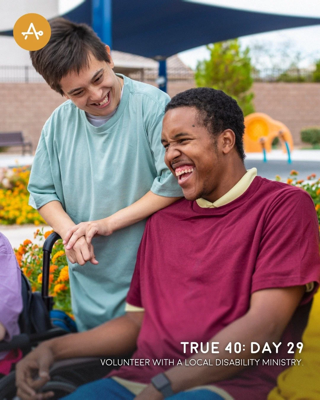 Day 29 True 40 Challenge: Volunteer with a local disability ministry. Luke 5:18-25
#AHI #AccessibleHope #Lent #True40