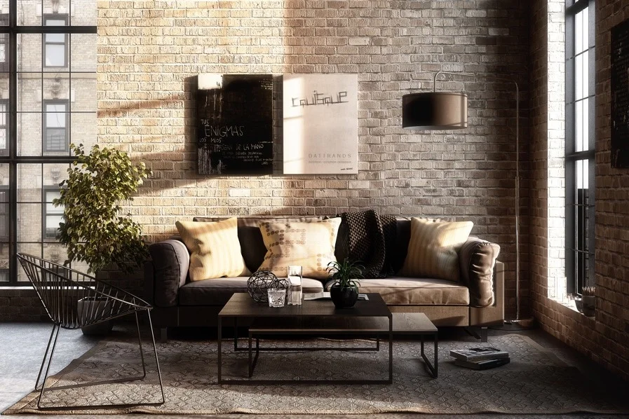 exposed-brick-wall-stencil-furniture-industrial-decor-living-room.jpg