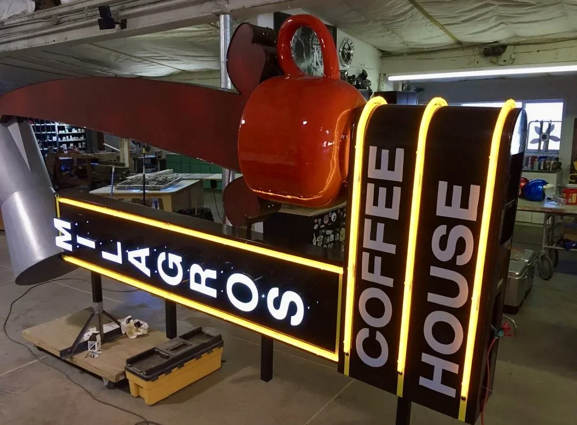Milagros Coffee Sign