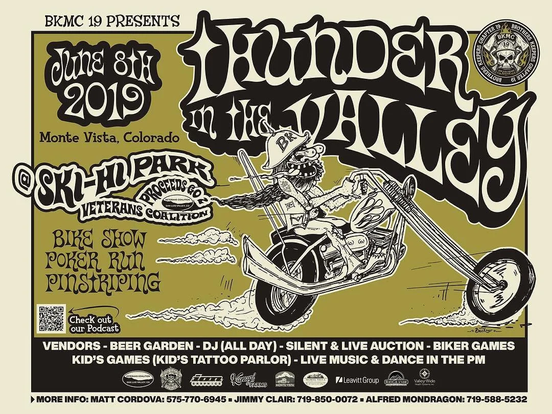 Poster for Thunder in the Valley. Designed & Illustrated by Matt Beckner.