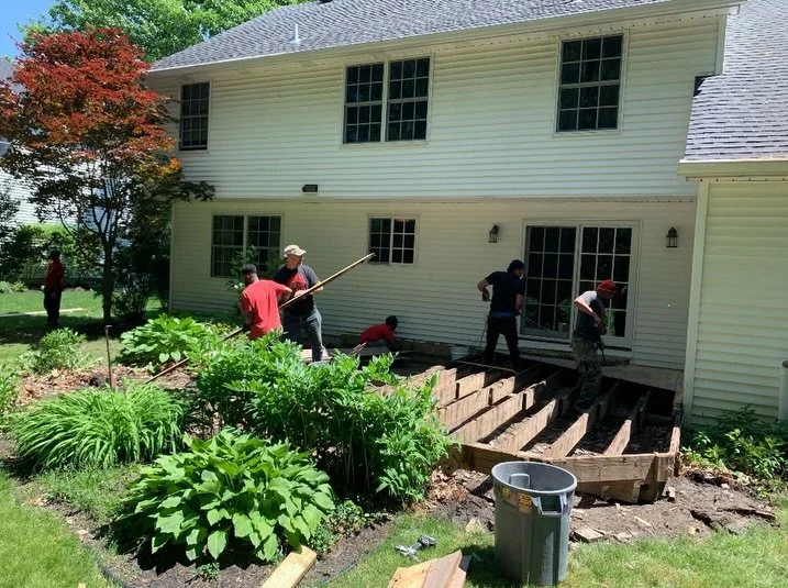 Swipe 👉 for a step-by-step rundown of this addition and patio project in Hamburg. Love how this came together - check back next week for a look at the interior 👀 #addition #renovation #patio #contractor #buffalony