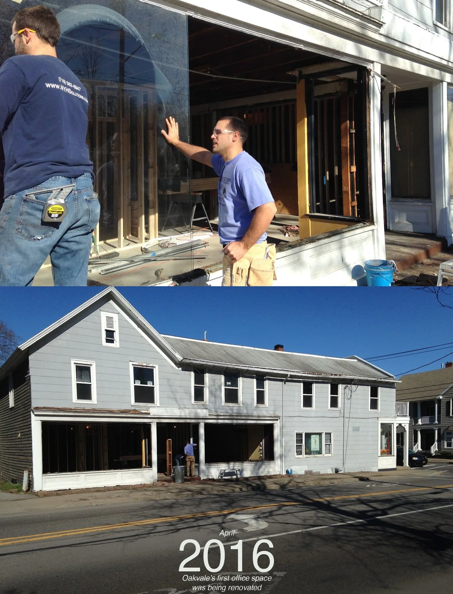 10 years ago to the day we were working on renovating our first office space. Today, we&rsquo;re renovating our new office space in downtown Buffalo. 

Very thankful for the journey, and excited to see what the future of Oakvale will look like! 

#co