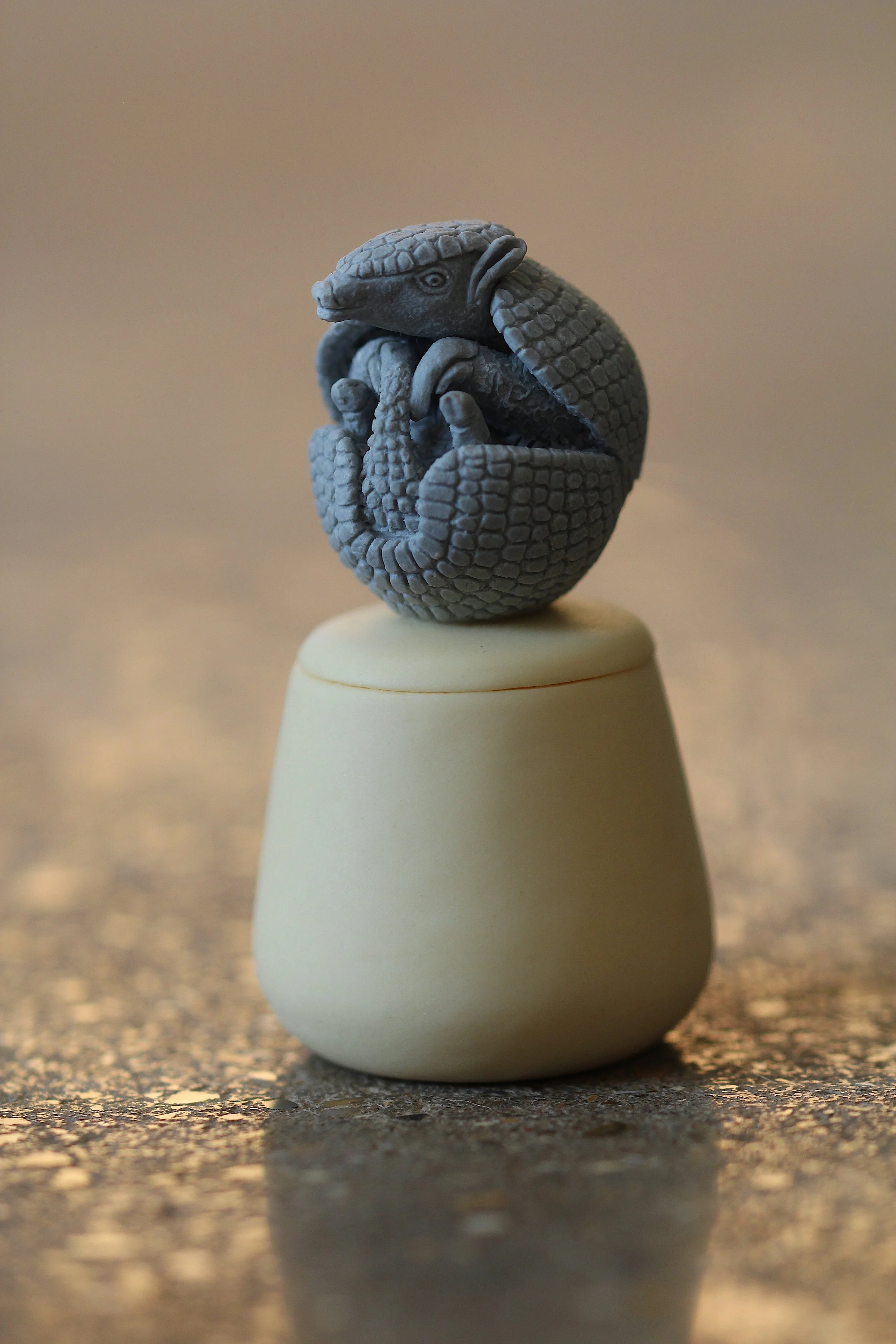   22. Brazilian Three-banded Armadillo   70mm x 30mm   £480  (SOLD)  