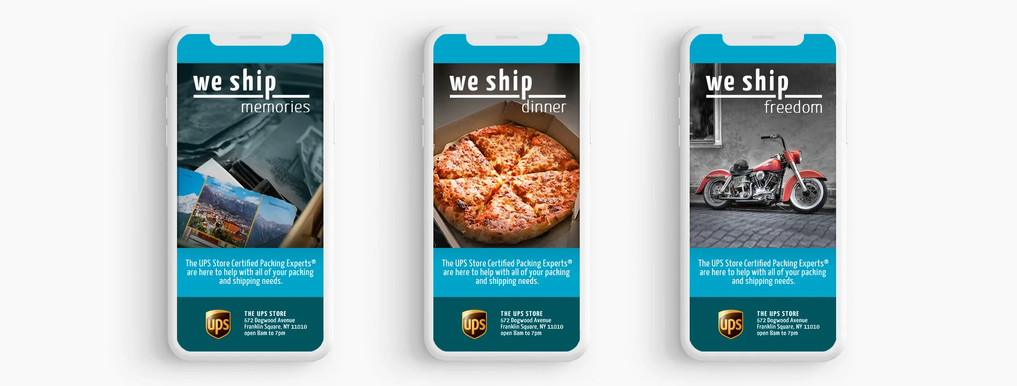 3 Phones - We Ship Memories, Dinner & Freedom