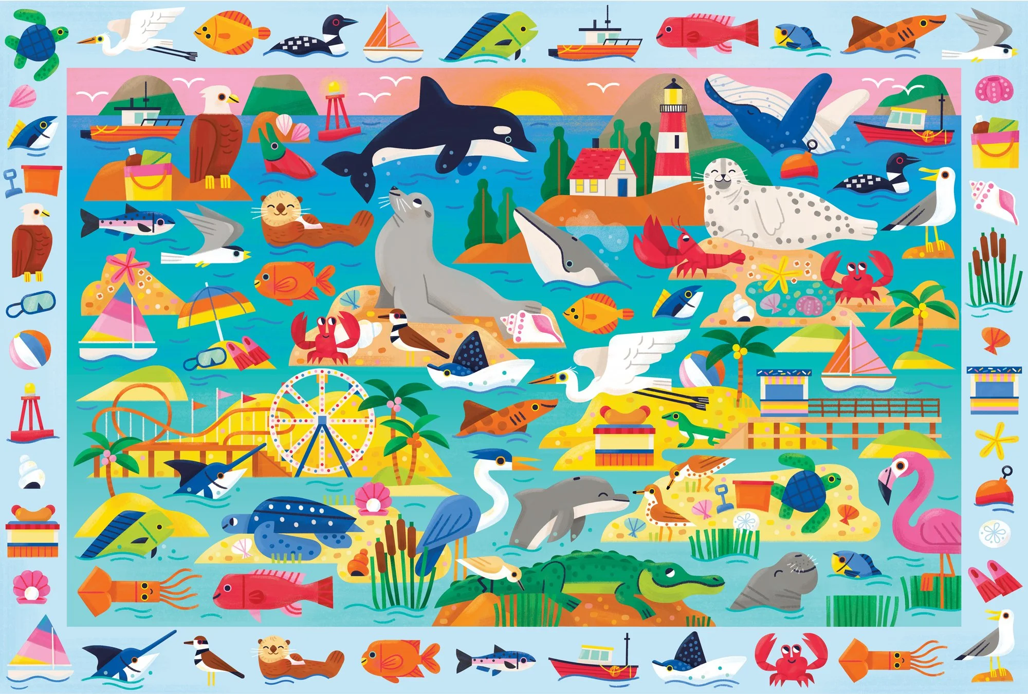 New Mudpuppy Seaside Search + Find Puzzle