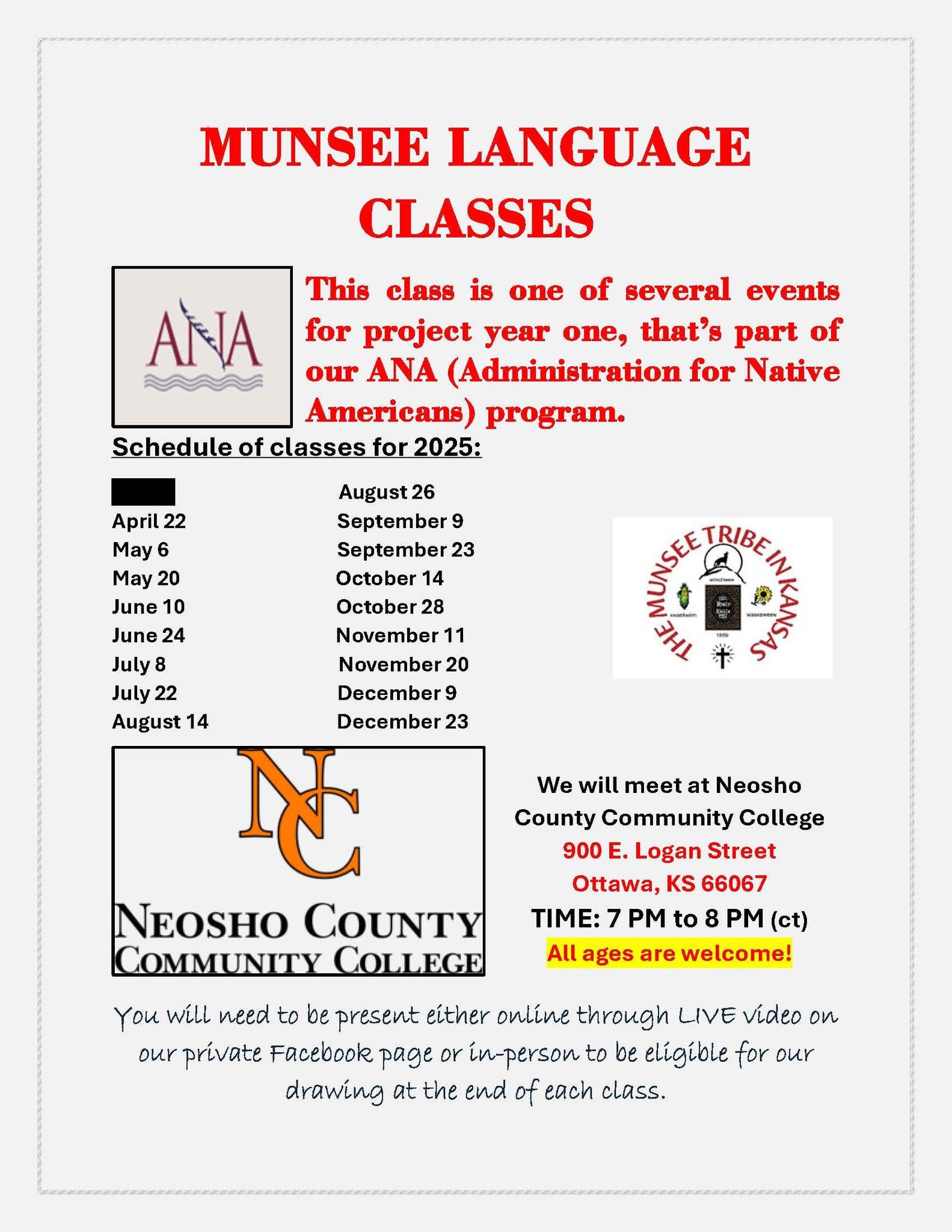 Munsee Language Classes
