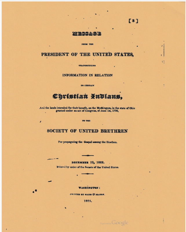 The Christian Indians and the Lands Intended for Their Benefit