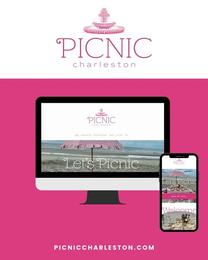 🌟BRAND REFRESH🌟 for @picniccharleston! 
This was an incredibly fun project for me, because Elle with Picnic Charleston was one of my very first clients, about five years ago 🥹 I can honestly say that I love her original branding, because I designe