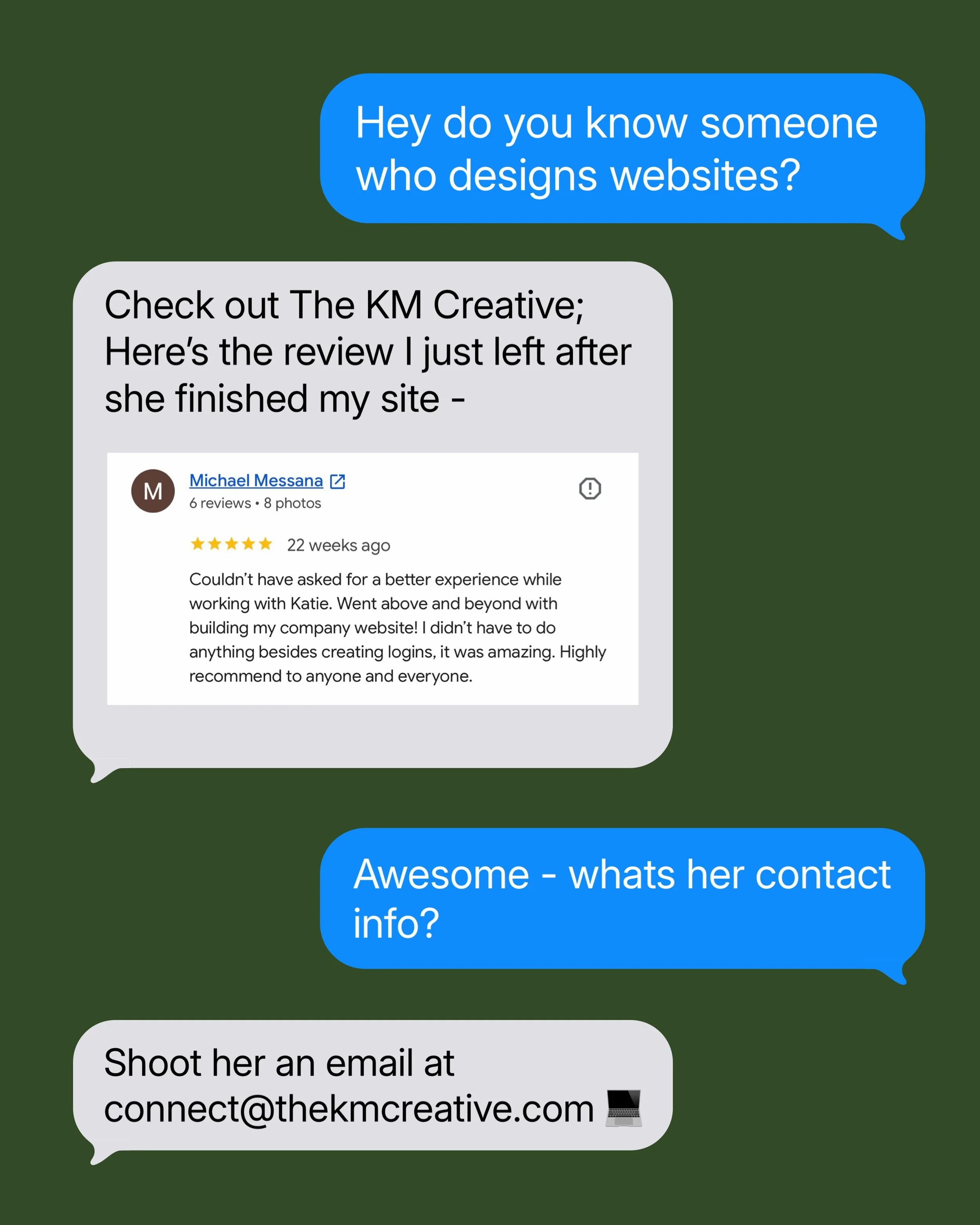 Let me help you show up well online 💻 so you can focus on what you do best - your business 🪴

🩷 your future branding and website bestie 

https://www.thekmcreative.com

s/o to @mm_foundationwaterproofing_co for the kind words from his actual revie