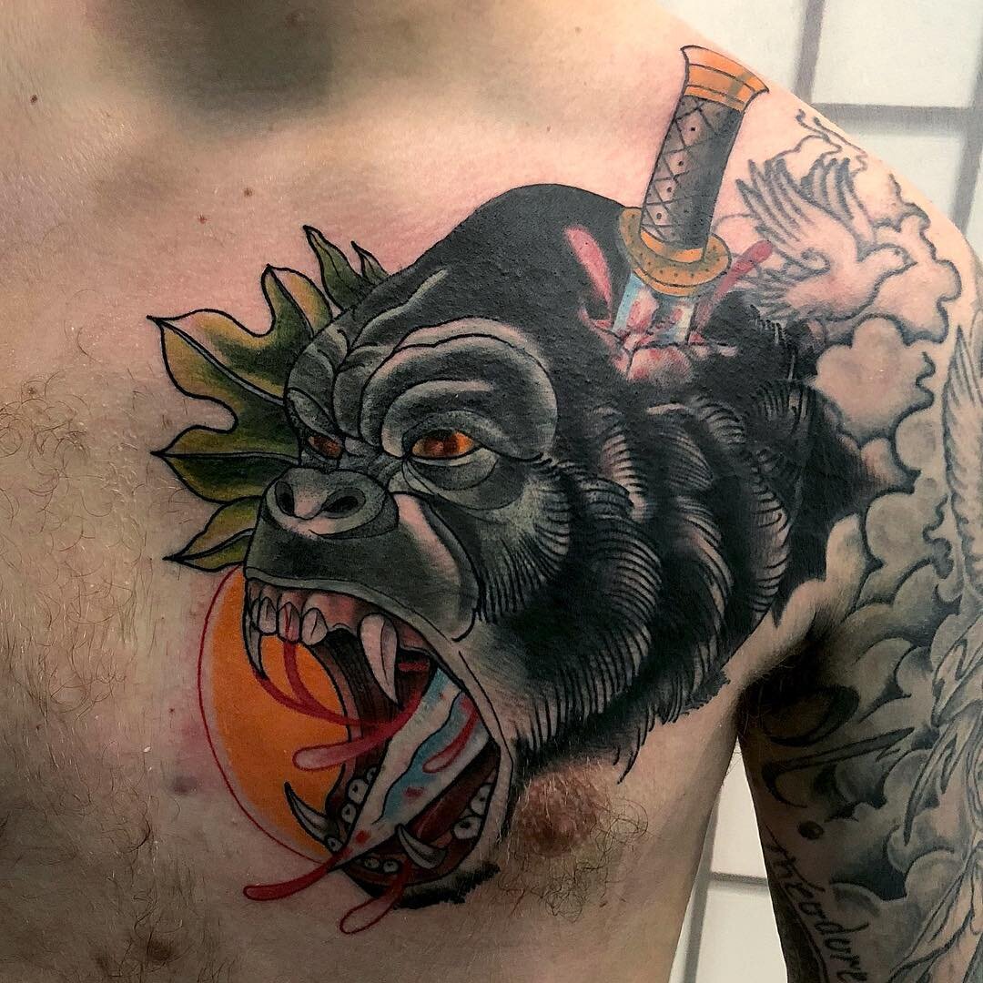 101 Best Gorilla Tattoos You Have Never Seen Before  Outsons