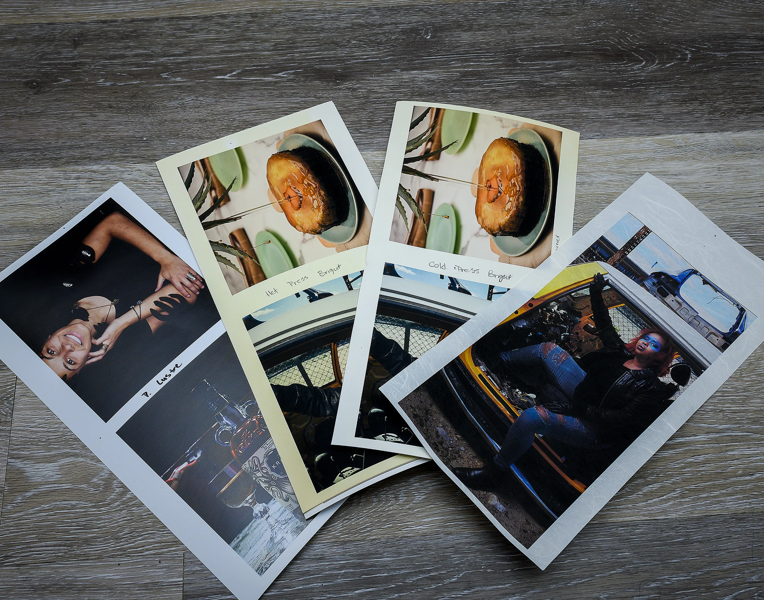 Experimenting with test printing helps you to better understand which of your images look great with texture, less colour or even a colour cast!