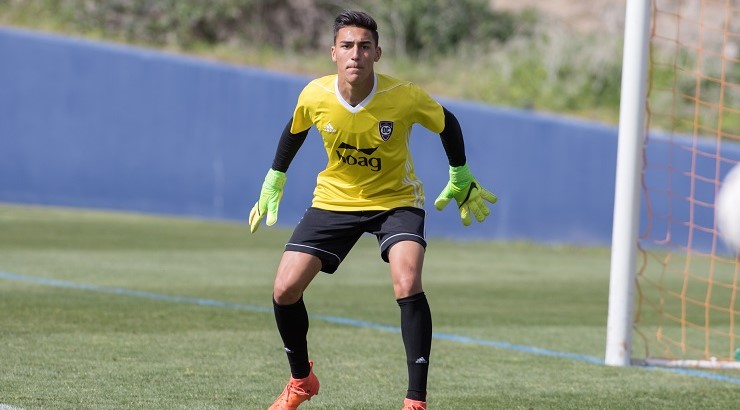 Orange County SC keeper Aaron Cervantes in training | Photo courtesy of Orange County SC