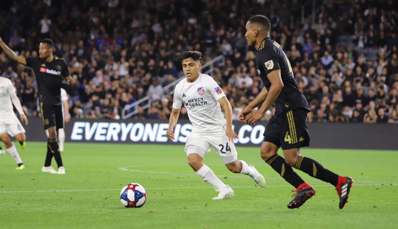 Orange County SC loanee Frankie Amaya, playing for FC Cincinnati. | Photo courtesy of FC Cincinnati.