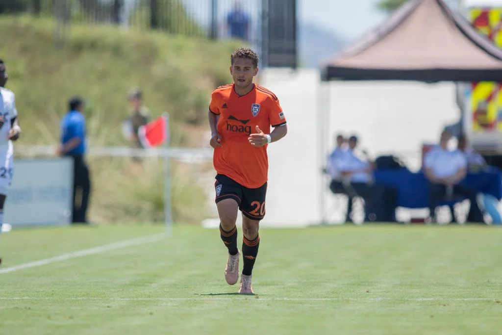 Orange County SC's Christian Duke. I Photo courtesy of Orange County SC/Liza Rosales