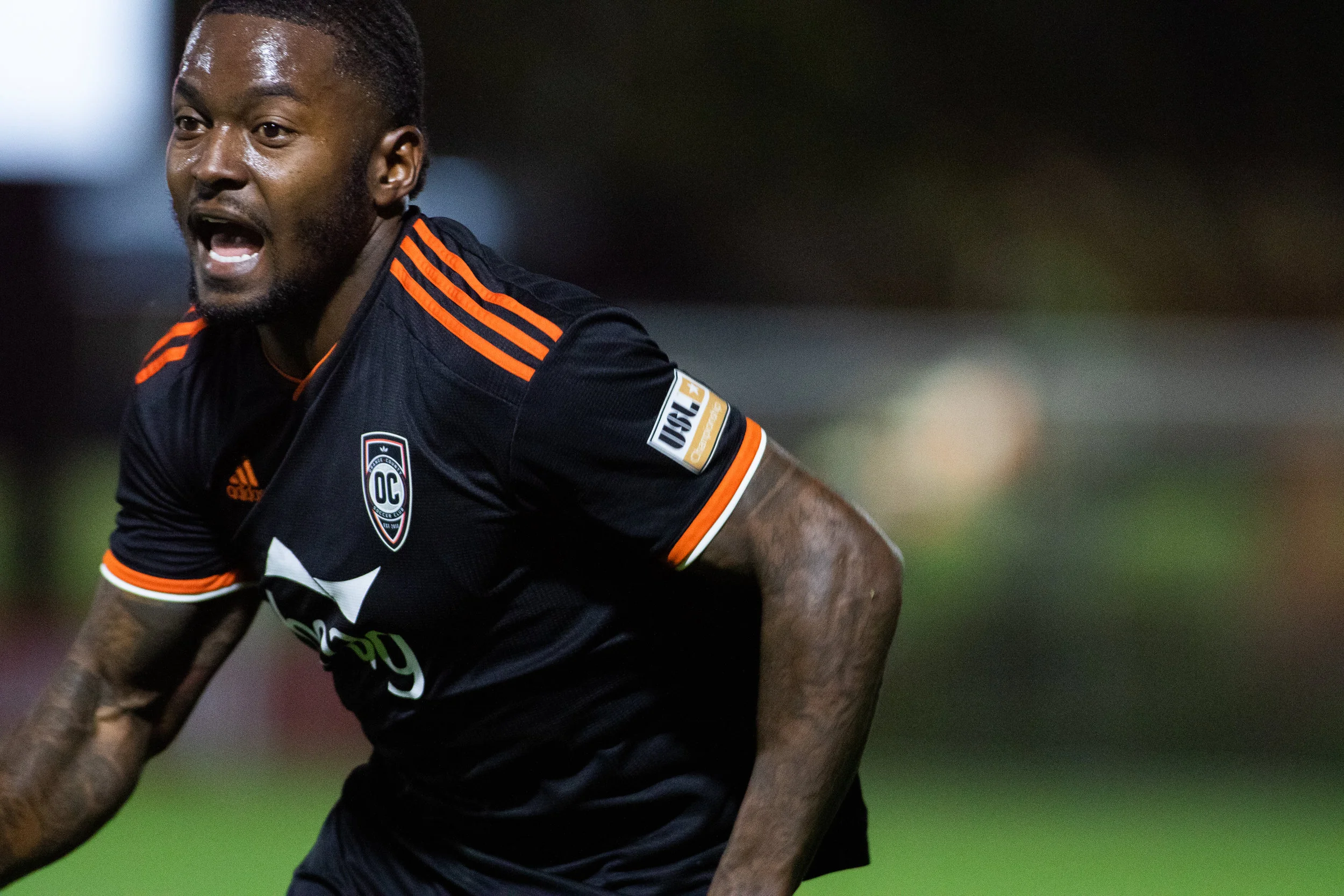 Orange County SC winger Darwin Jones. | Photo courtesy of Orange County SC/Liza Rosales