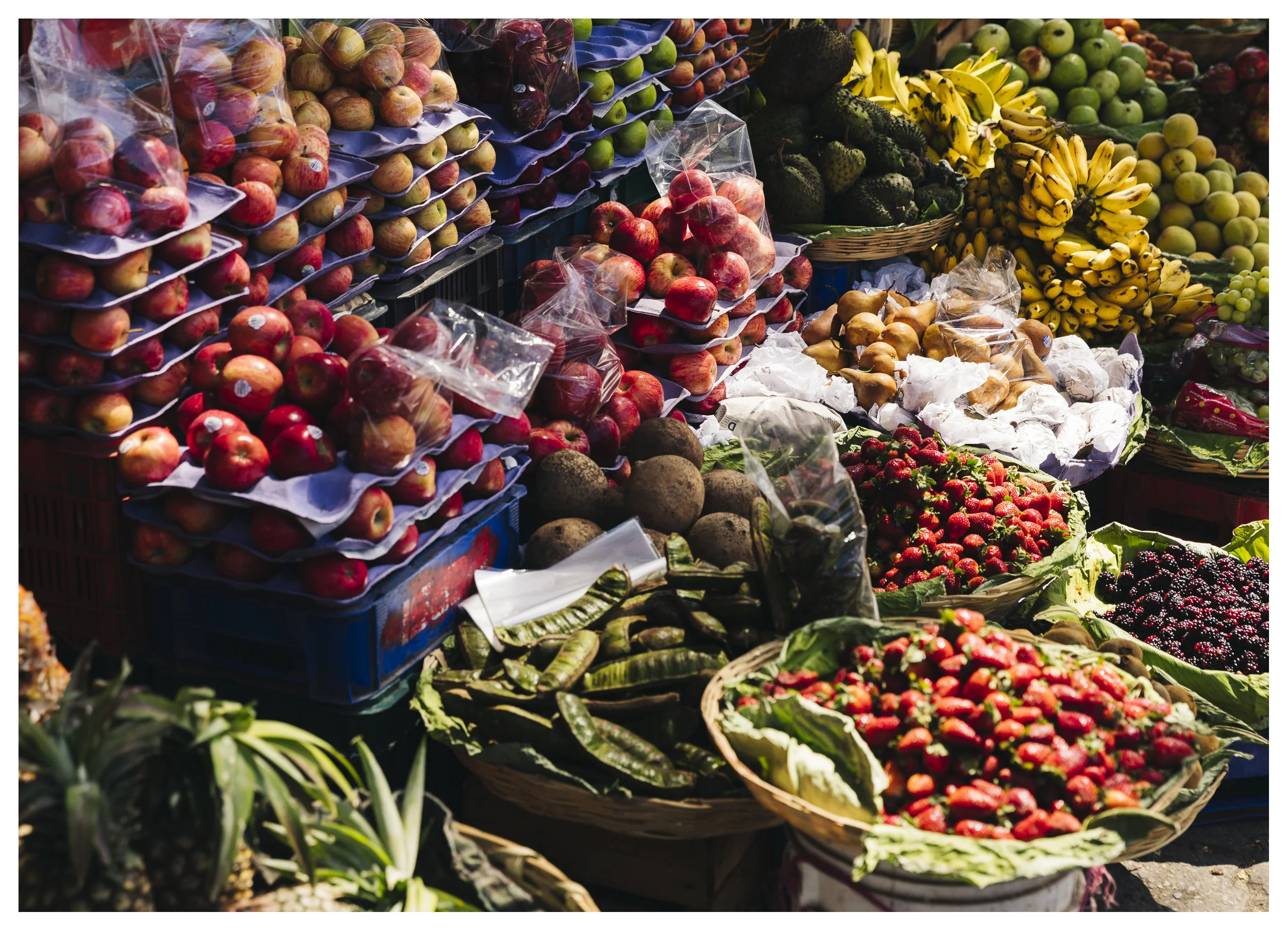 Fresh Antiguan market fruit