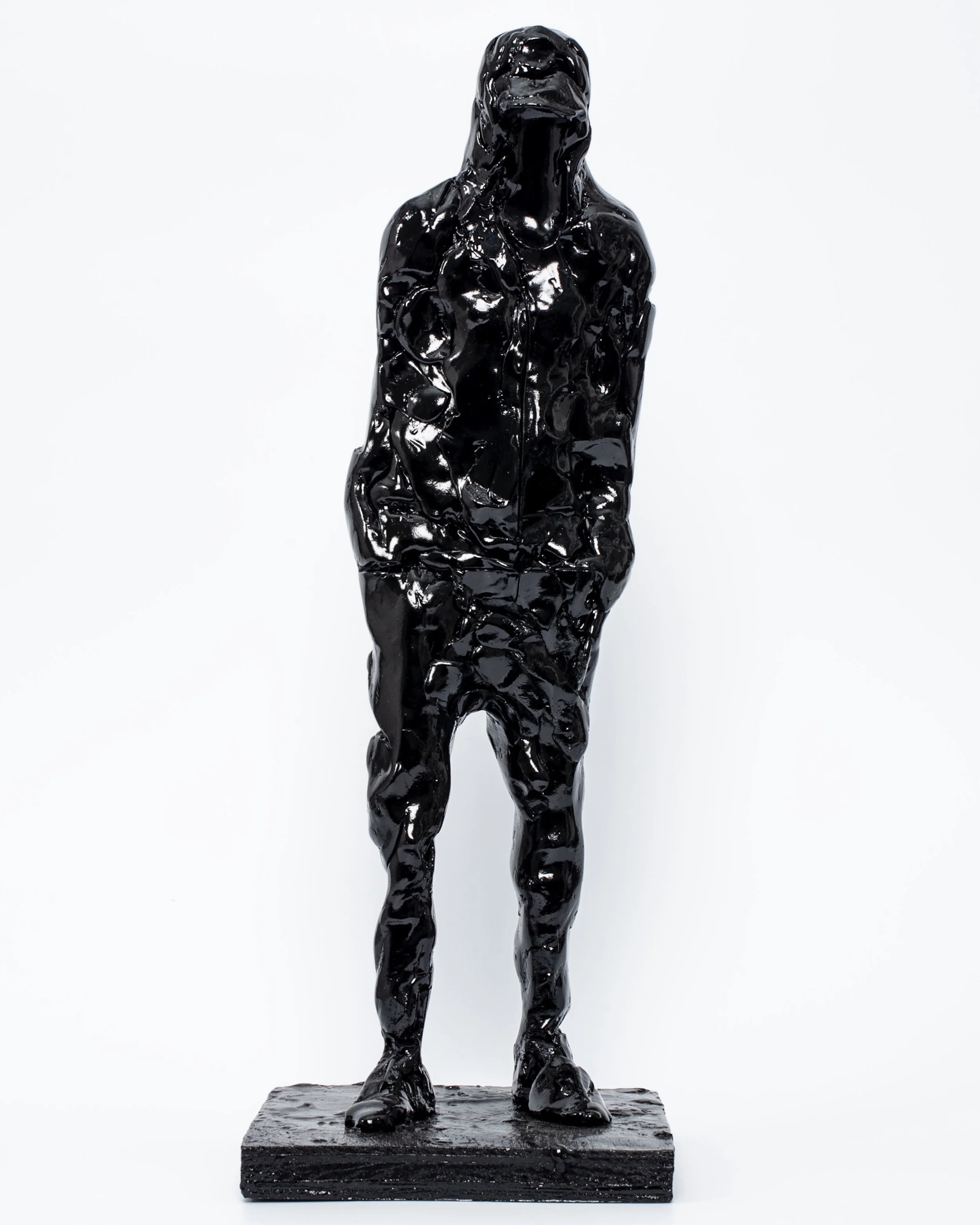 Standing boy with hoody (study for a statue in splendid isolation)