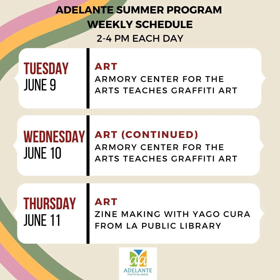 Summer Program Table Summer Program — Adelante Youth Alliance