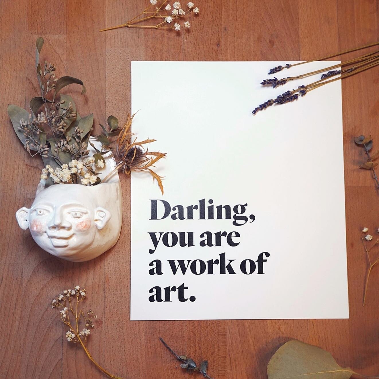 **GIVEAWAY** @darling reached out about teaming up for a giveaway and I was like um YES PLEASE because I &lt;3 Darling Magazine. So! For a chance to win my one-of-a-kind Blushing Face Wall Planter AND this gorgeous @darling print:
﻿
﻿1. Follow&nbsp;m