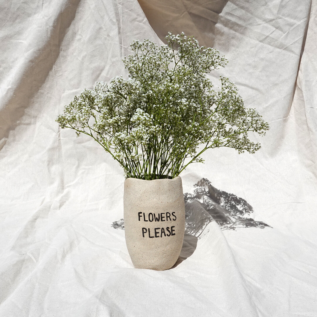 "Flower Please" Vase