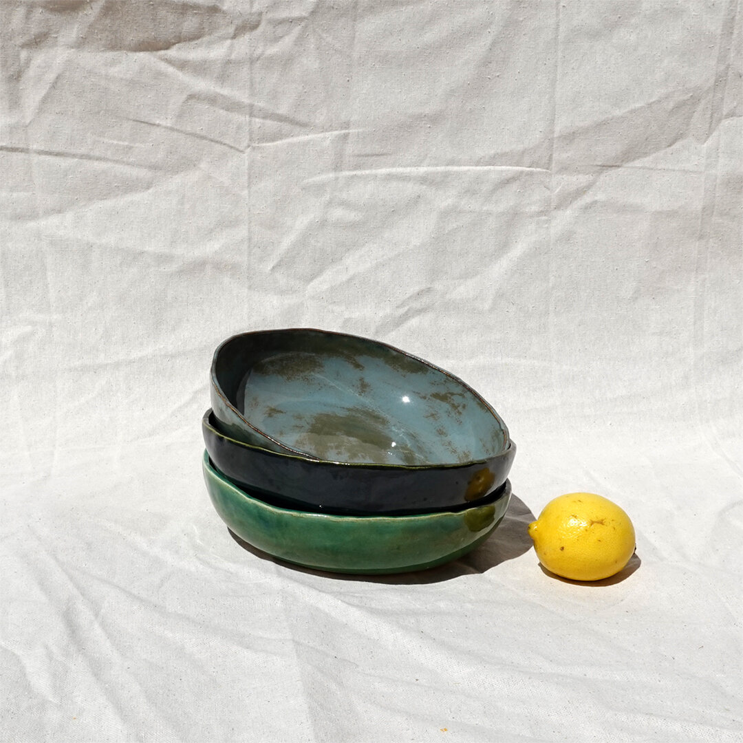 Shallow Pasta Bowls (Set of 3)