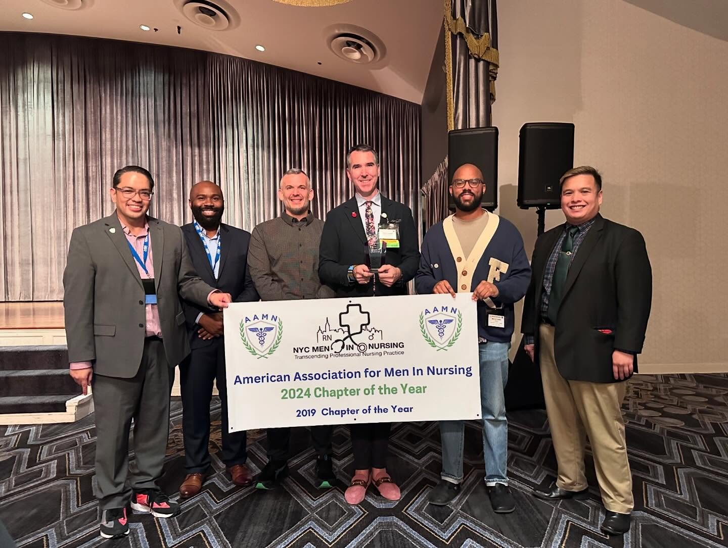 We were awarded Chapter of the Year in this year&rsquo;s AAMN conference in St Louis, MO. Congratulations, team! #aamn #meninnursing [repost]