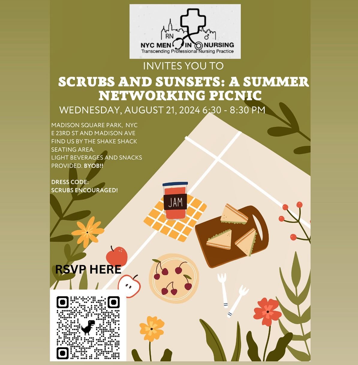 Save the date: Aug 21, 630-830 @ Madison Square Park - Networking Picnic. Hope you can join us!