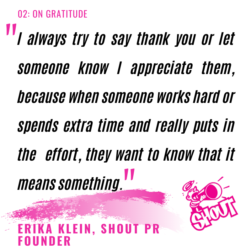 SHOUTING OUT 02: Gratitude