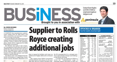 Supplier to Rolls Royce Creating Additional Jobs
