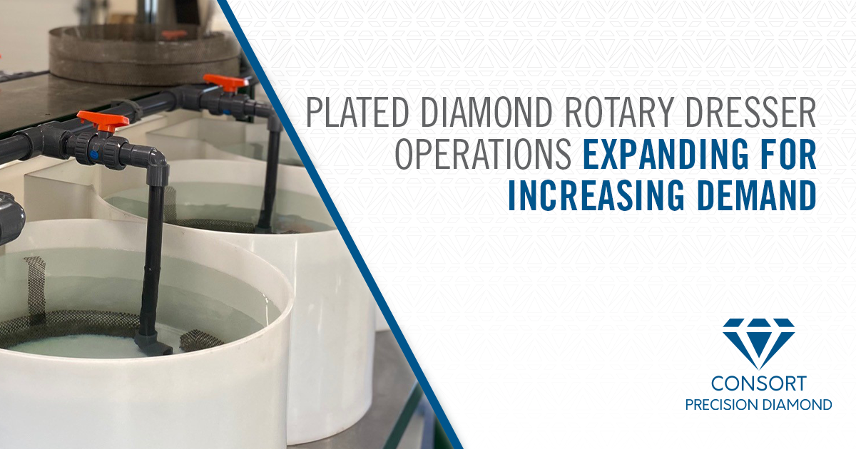 Plated Diamond Rotary Dresser Operations Expanding for Increasing Demand