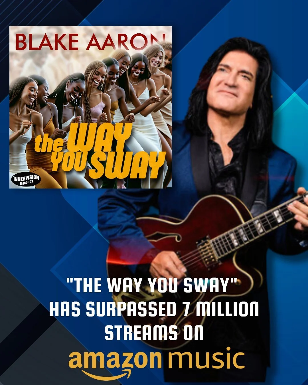 🎶 Blake Aaron&rsquo;s hit single &ldquo;The Way You Sway&rdquo; just hit a major milestone &mdash; over 7 million streams on Amazon Music!

Thank you to every listener, fan, and station for keeping the groove alive. 💫

#BlakeAaron #TheWayYouSway #S