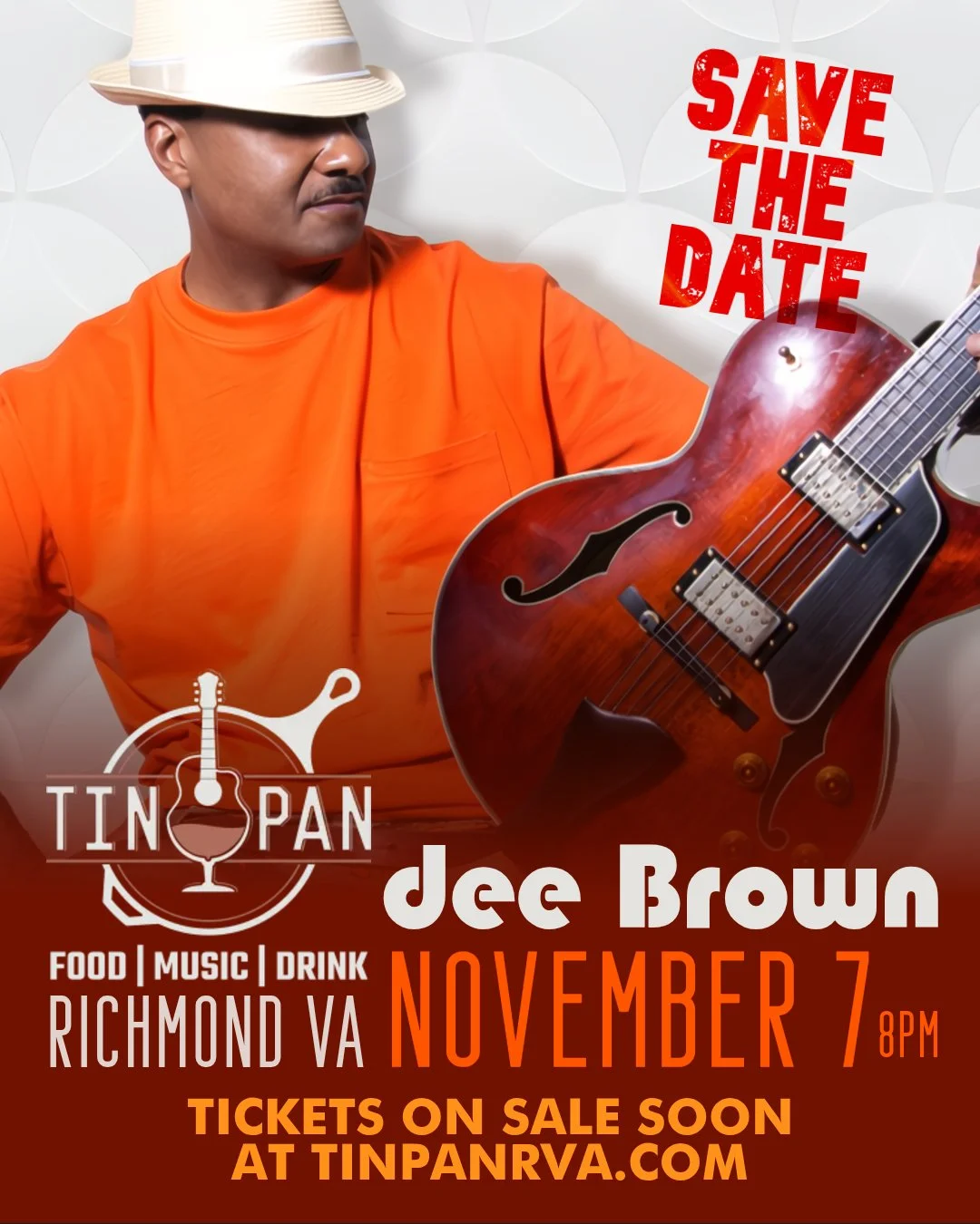 JUST ADDED - RICHMOND, VA - SAVE THE DATE !
FRIDAY NOVEMBER 7TH - TICKETS ON SALE SOON...