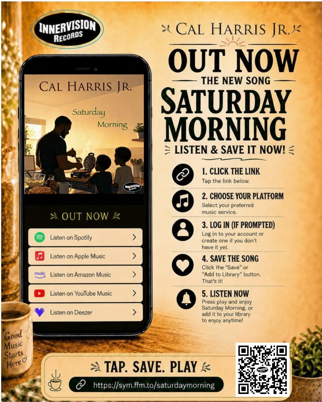 OUT NOW!
Listen and save it now: https://sym.ffm.to/saturdaymorning