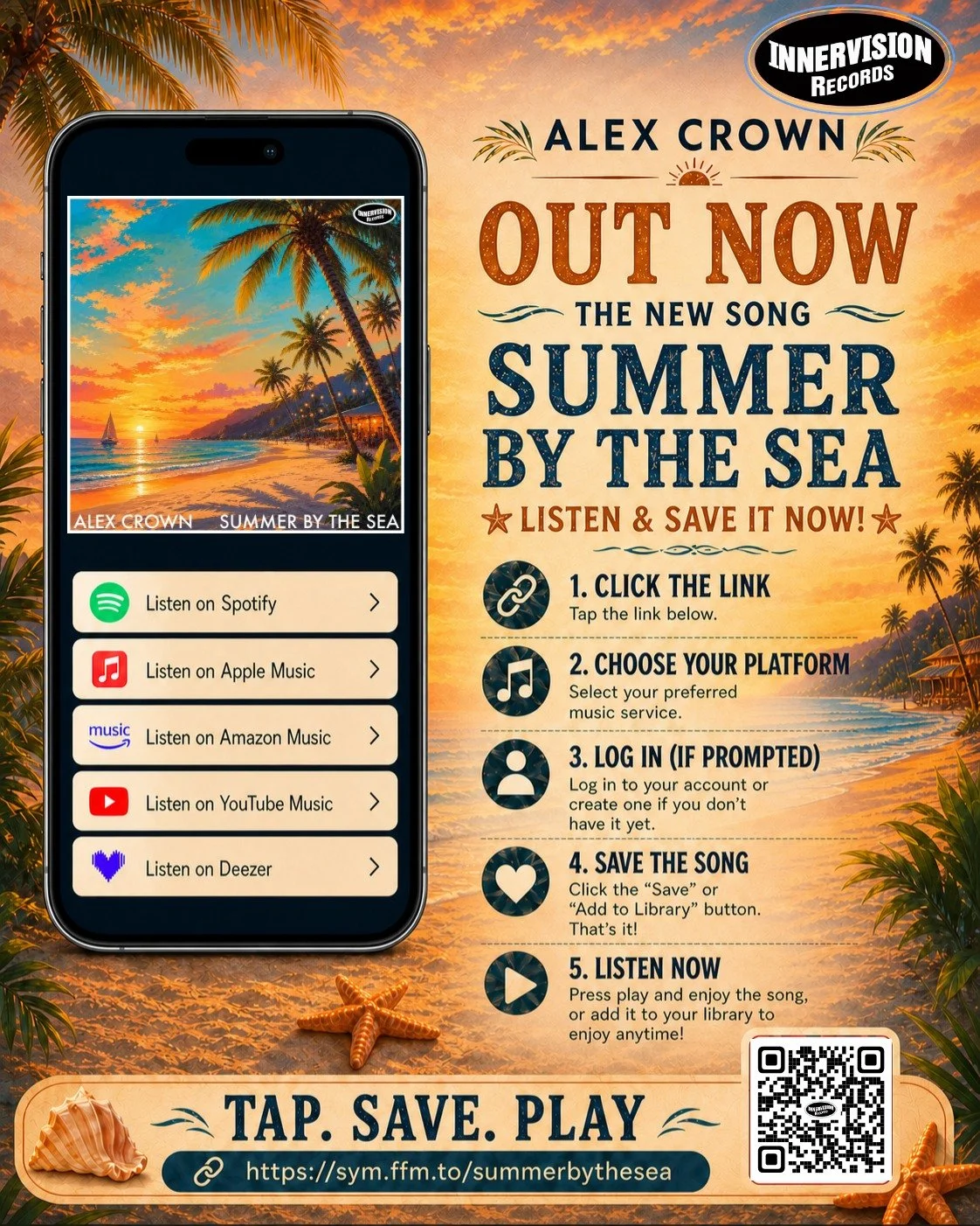 Alex Crown's NEW EP "Summer By The Sea" is OUT NOW!
Listen and save: https://sym.ffm.to/summerbythesea