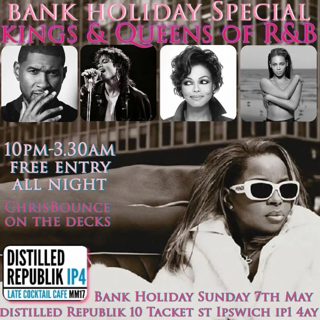 Bank Holiday number 2! Are you ready for to party on Sunday night with the kings and queens of R&amp;B