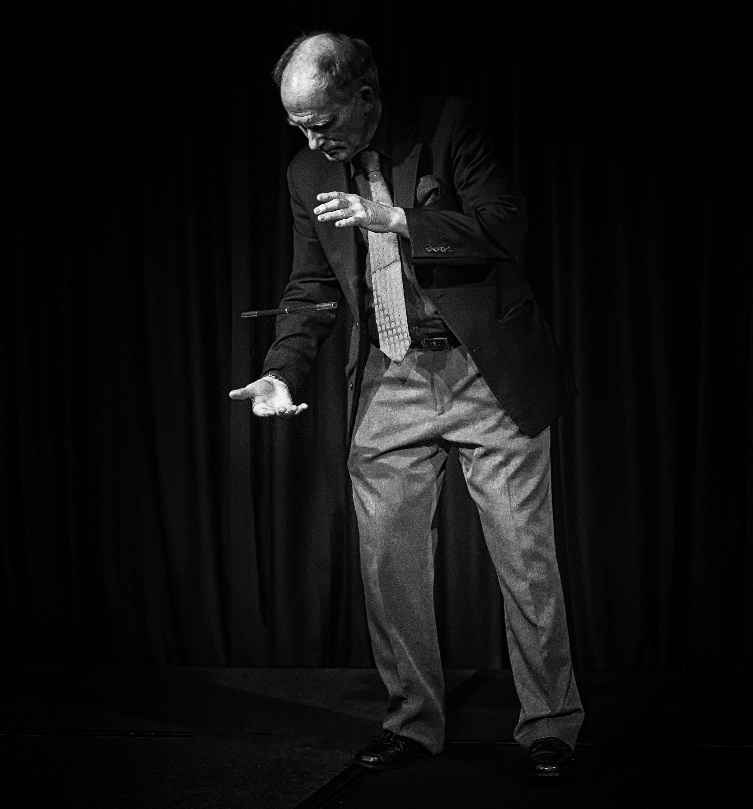 Larry Seymour wins first place with his wand routine (Photo by Darren Sethe 2018)