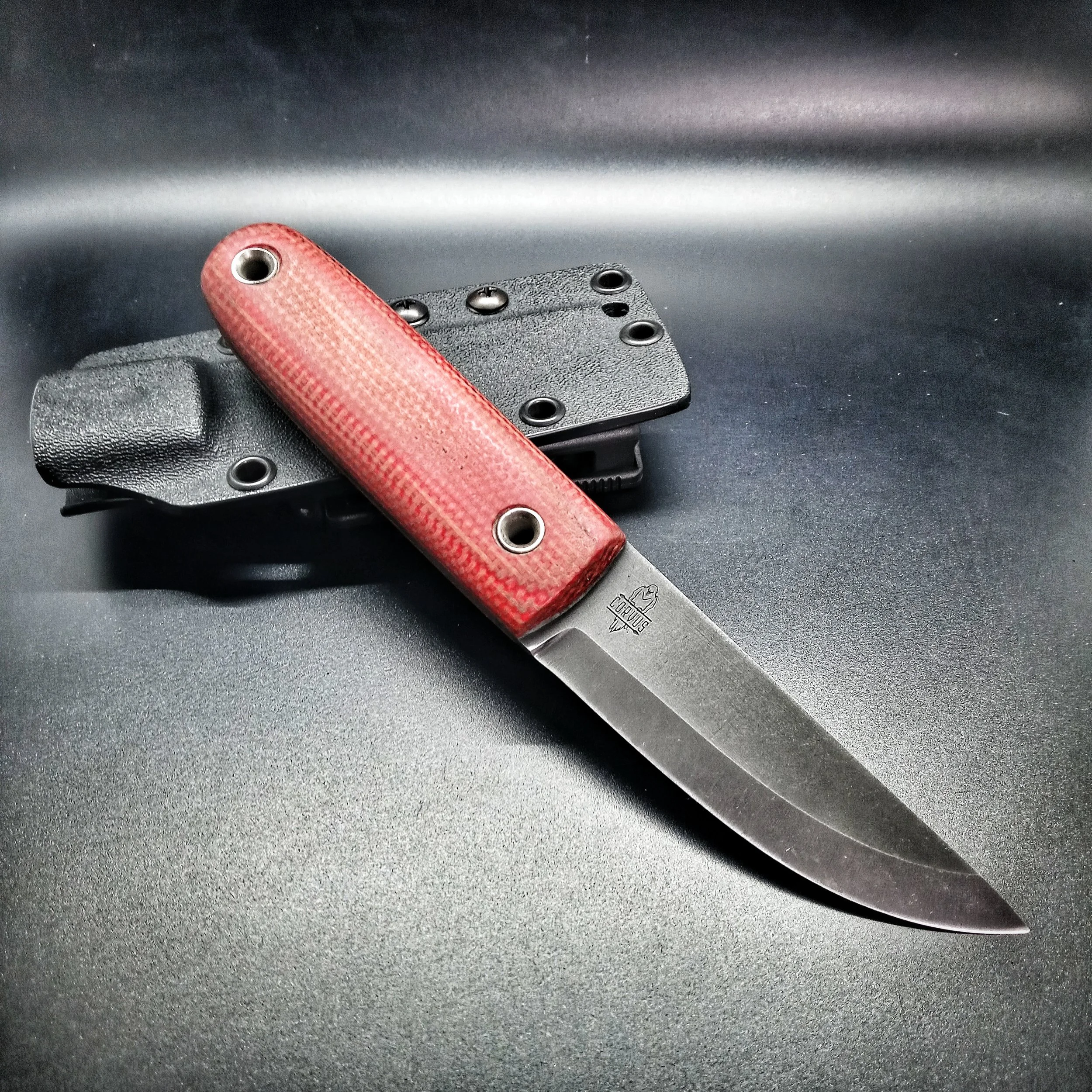 A knife resting on its sheath.