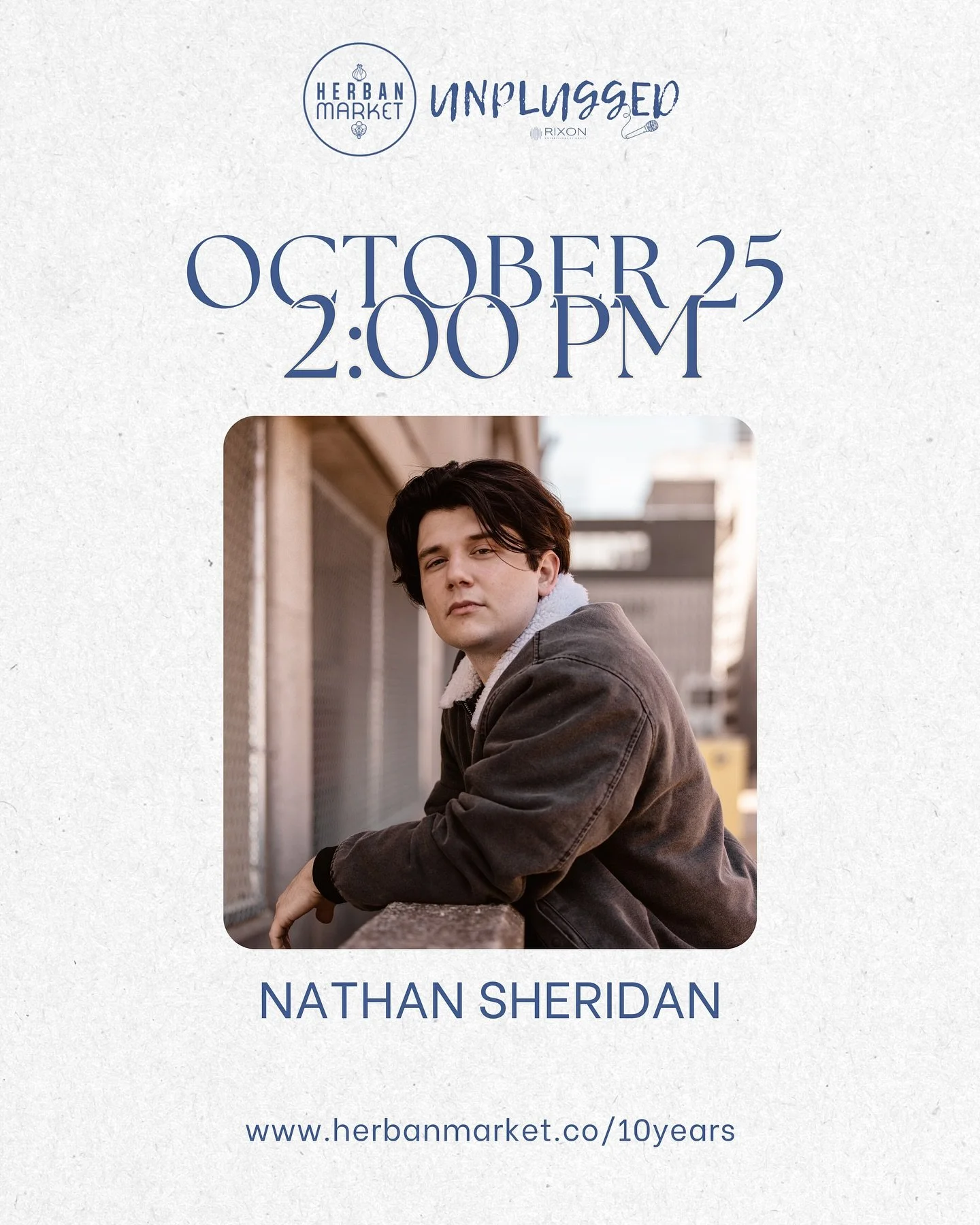 When we tell you that these artist lineups are epic.. we are not kidding 🫣 We are thrilled to announce the next surprise guest joining us on October 25th is “Unplugged” alumni @nathansheridanmusic 🙌 Fresh off the release of his latest s
